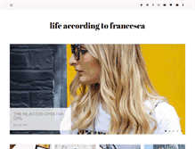 Tablet Screenshot of lifeaccordingtofrancesca.com